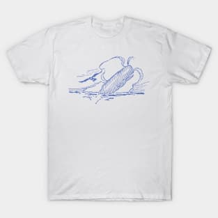 Whale and Albatross Art from the book, She Blows, and Sparm at That! T-Shirt